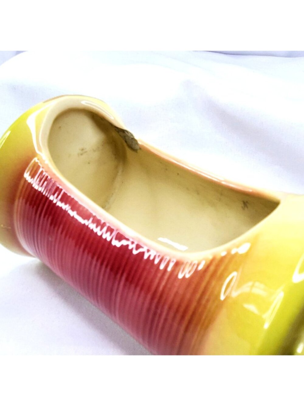 VTG Hull Pottery USA Ceramic Cat Figurine Planter 89 Pink & Yellow Gold Accents - Picture 10 of 15